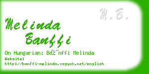 melinda banffi business card